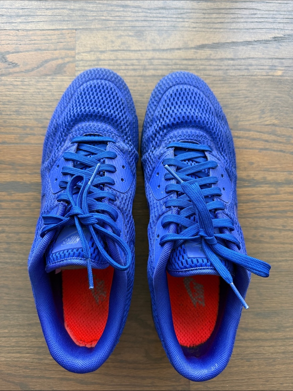Nike Men’s Air Max 90 Blue Mesh Air Max Sneakers - Picture 4 of 5
